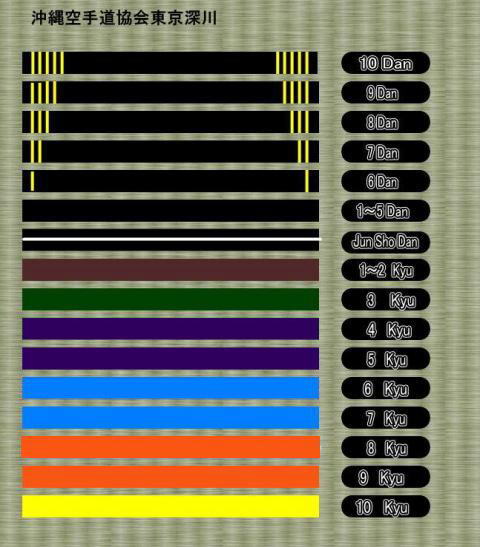 日本 空手 協会 帯 の 色